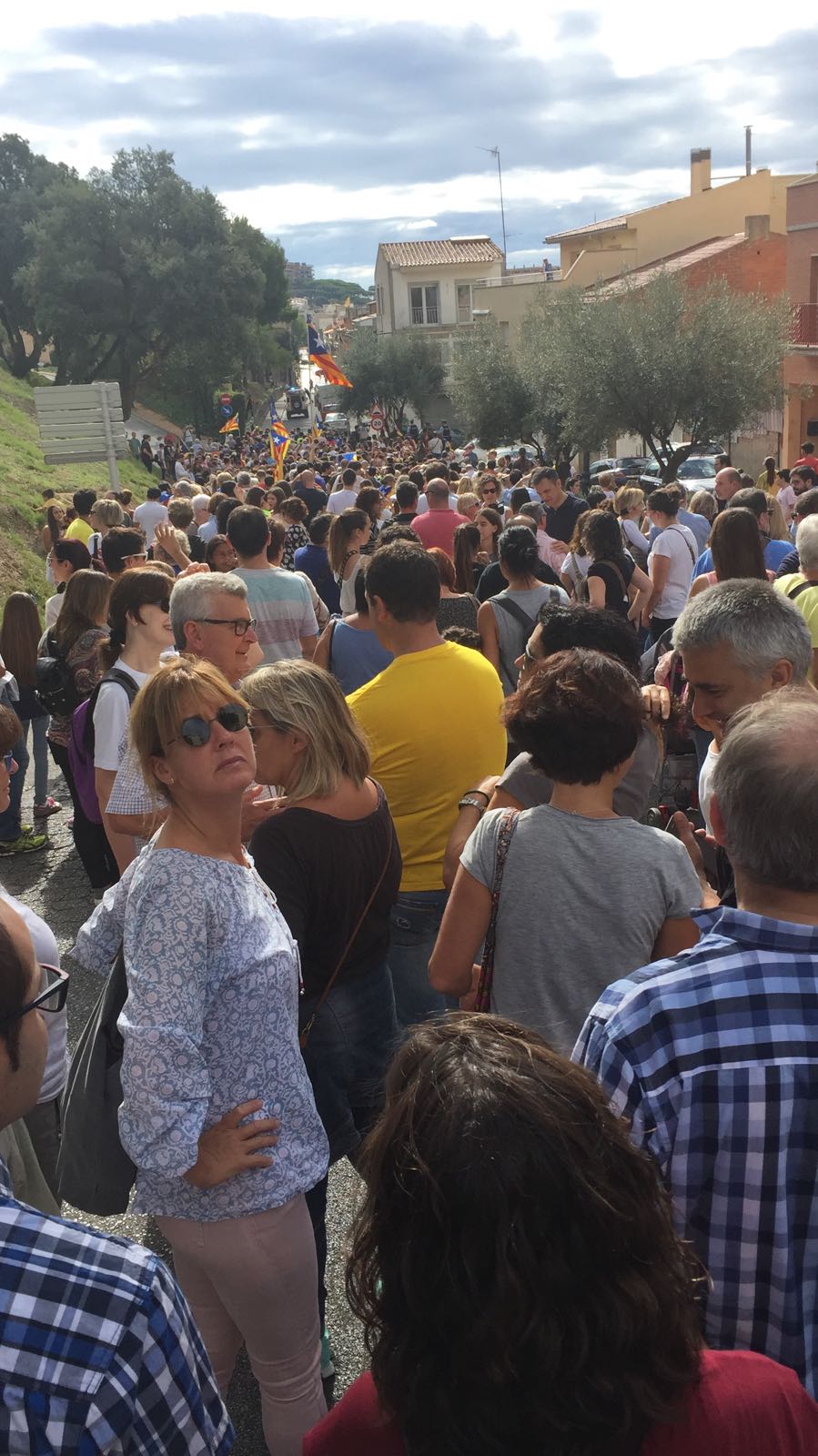 La marxa, baixant de Vilartagues cap al centre de la ciutat (LAIA BODRO) Manifestació SFG 3/10