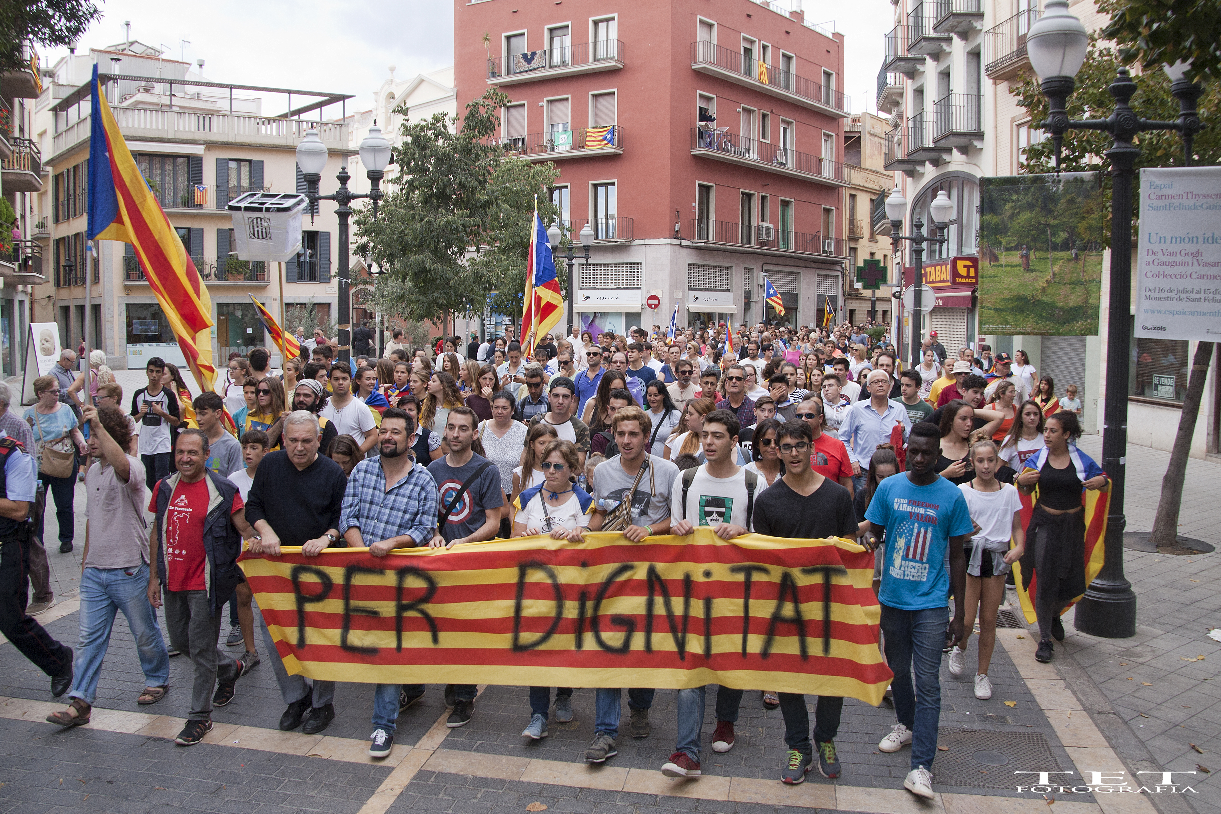 Els manifestants al seu pas per la Rambla Vidal (TET FOTOGRAFIA) Manifestació SFG 3/10