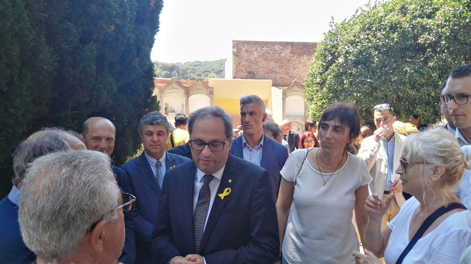 El President amb la seva dona, Carola Miró. H.ROMERO Quim Torra SFG